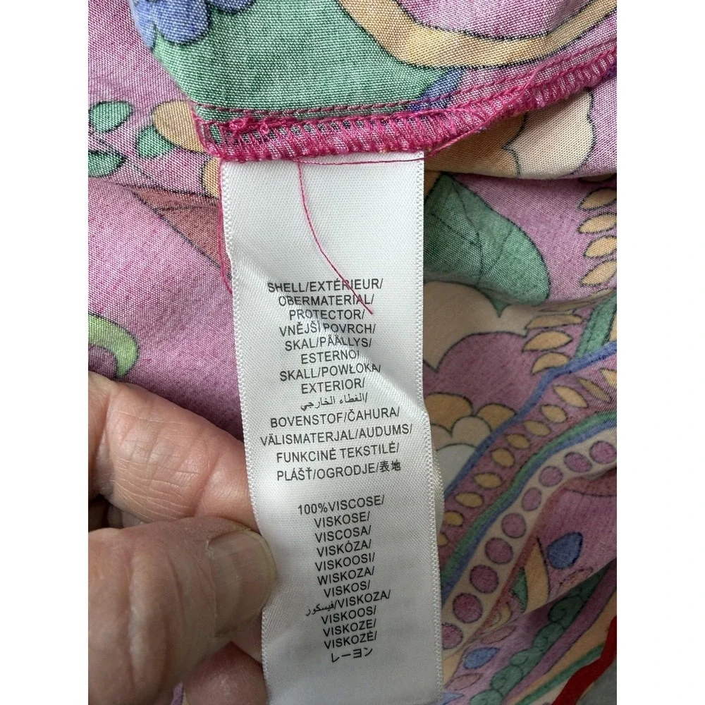 Adrianna Papell Womens Maxi Dress Size 6 Paisley Boho V Neck Balloon Sleeve - Picture 14 of 16